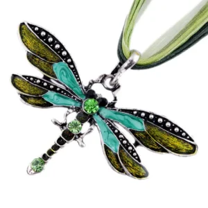 SUMENG New ParagraphWomen Crystal Dragonfly Ribbon Casual Pendant Necklace For Women Ewelry 2024 Gifts