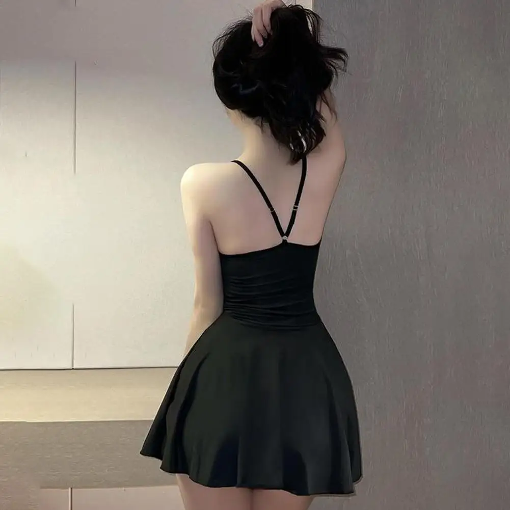 Sexy Women Pleated Micro MINI Dress Bandage Smooth Uniform Slip Mini Dress Night Club Outfits Allure Ruffled Dress Backless - Image 2