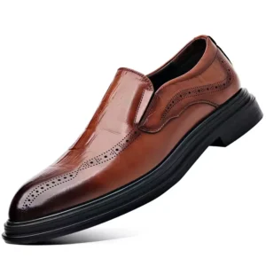 Leather Shoes for Men Wedding Formal Oxfords Business Casual Office Work Shoes for Men Classic Luxury Pointy Men's Dress Shoes