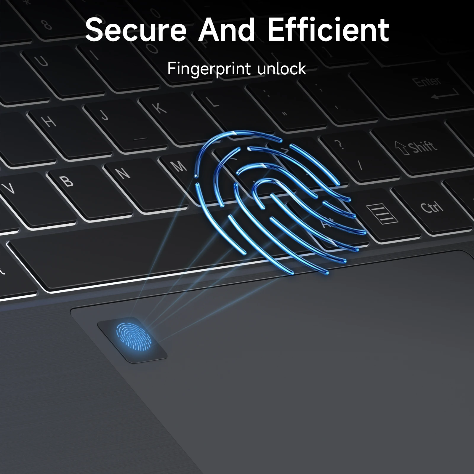 15.6 Inch Business Laptop Notebook PC CPU N5095 16GB RAM 1TB SSD Storage Windows 11 Fingerprint Recognition Backlit Keyboard - Image 4