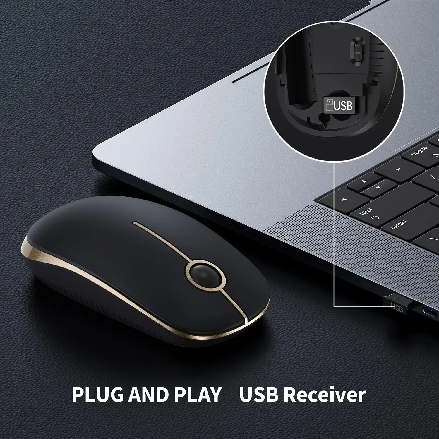 Wireless Mouse 2.4G Slim Portable Computer Mouse With Nano Receiver Less Noise Mobile Optical Mice For Notebook PC Laptop Comput - Image 4
