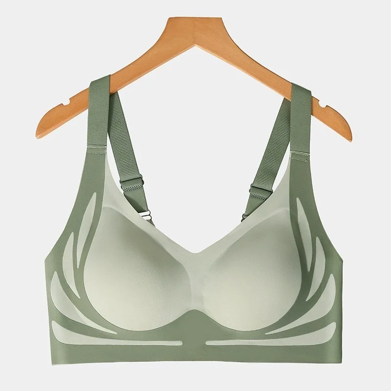 Powerful Push up Seamless Bra Women Gathered Up Wireless Bra Soft Full Coverage Support Adjustable Underwear Anti Sagging Bra - Image 8
