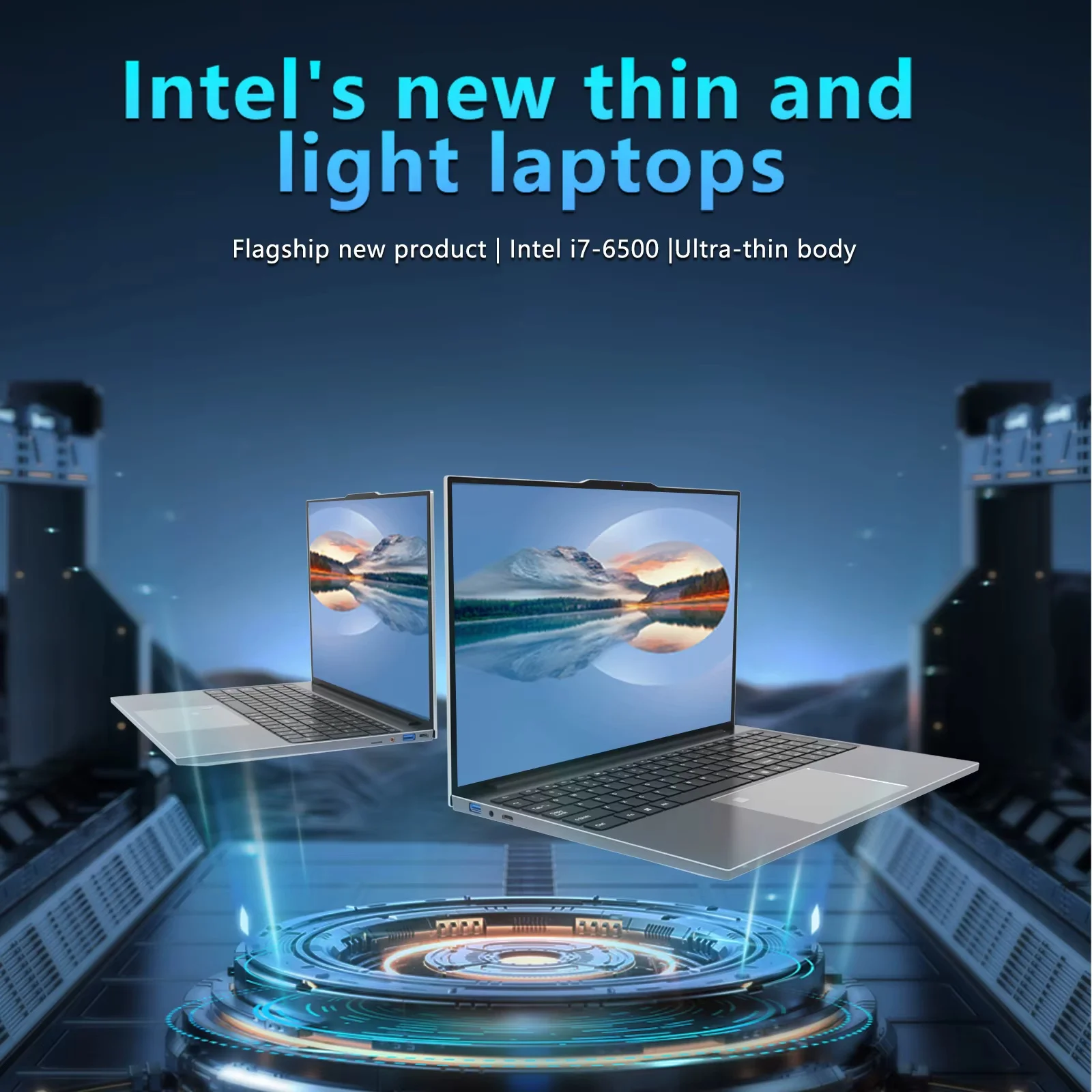 15.6" Ultra Slim Intel Core i7 6500U Laptop Computer Windows 11 16GB DDR4 1TB SSD Notebook PC Fingerprint Unlock Gaming Laptops - Image 3