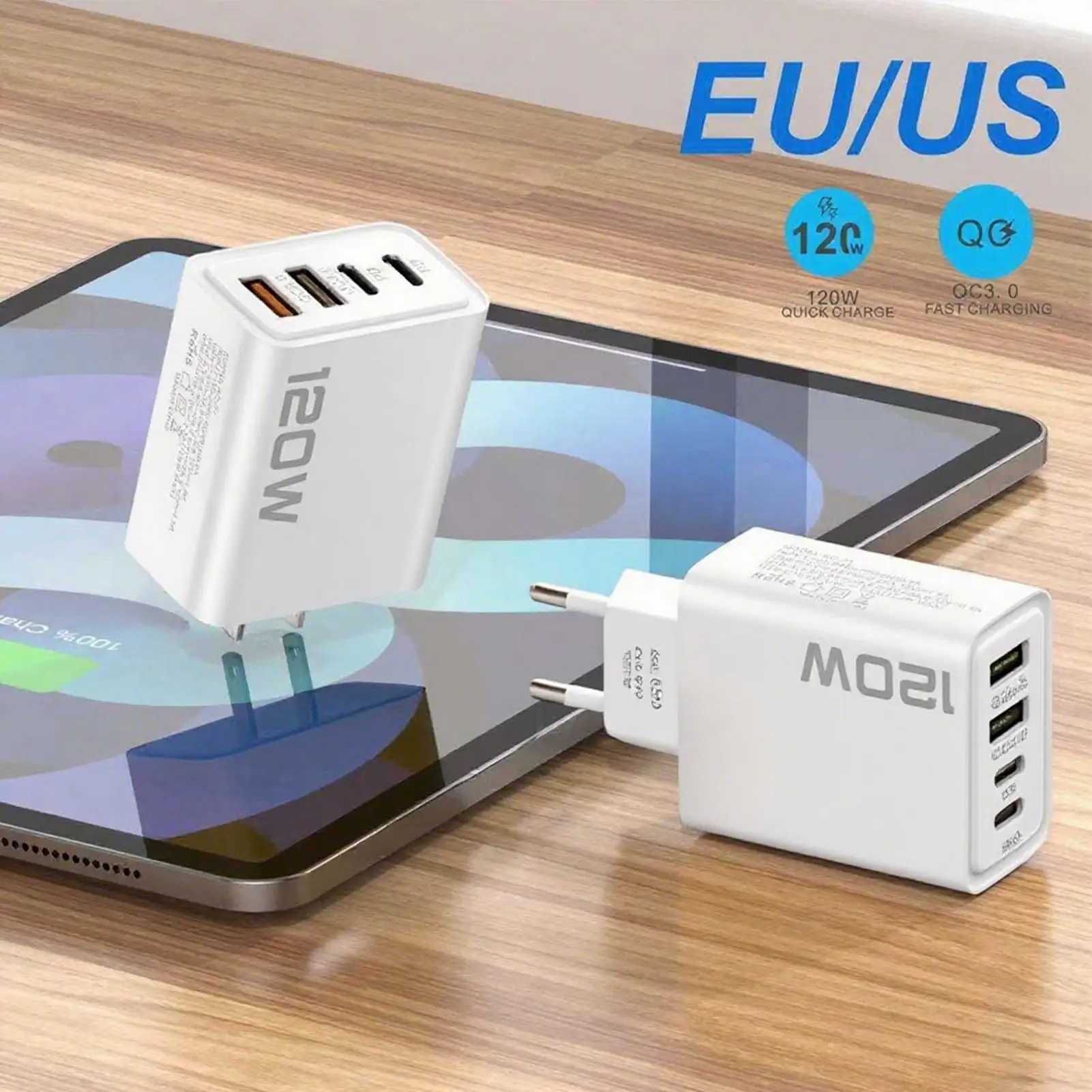 Xiaomi 120W PD 4 Ports USB C Charger Quick Charge Type C USB Phone Charger Fast Charging Adapter for Samsung iPhone Huawei - Image 5