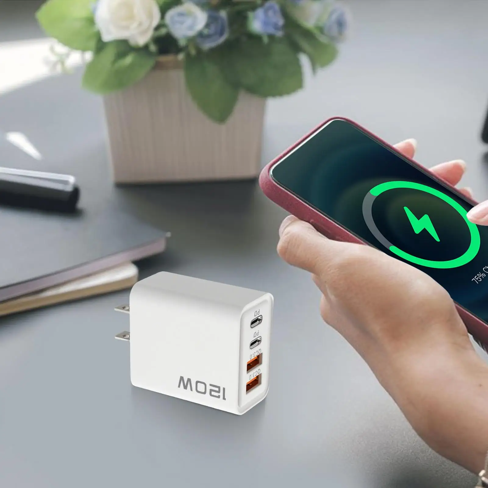 Xiaomi 120W PD 4 Ports USB C Charger Quick Charge Type C USB Phone Charger Fast Charging Adapter for Samsung iPhone Huawei - Image 4