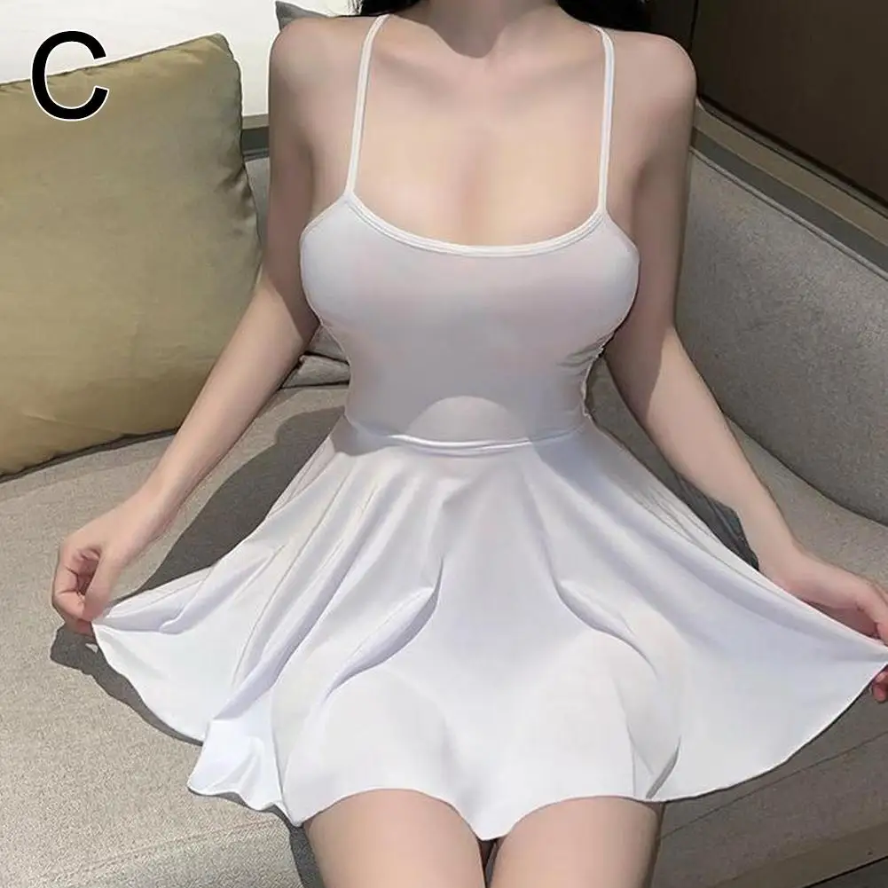 Sexy Women Pleated Micro MINI Dress Bandage Smooth Uniform Slip Mini Dress Night Club Outfits Allure Ruffled Dress Backless - Image 10