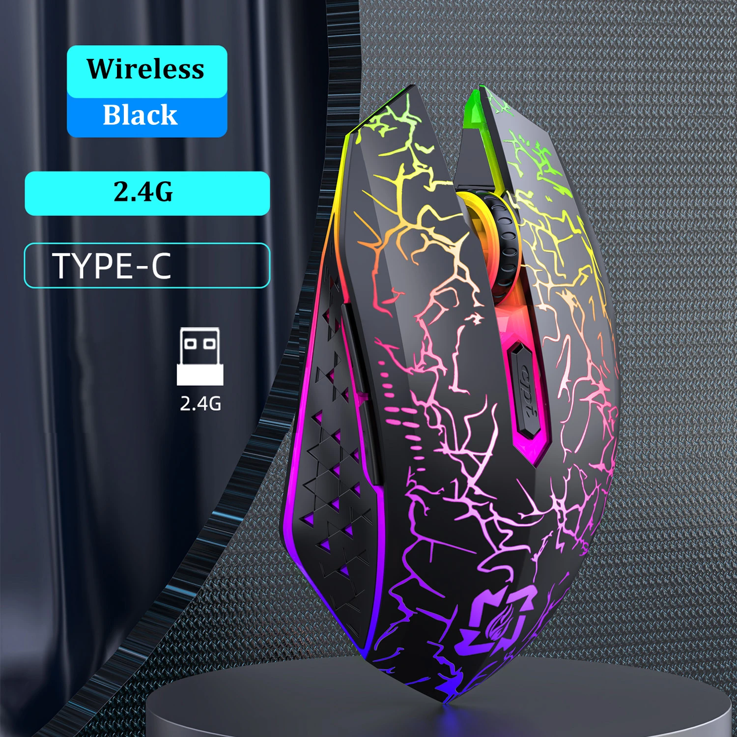 Bluetooth 5.2 Mouse RGB 2.4G Wireless Mouse Dual-Mode Gaming Mouse 6 Buttons Silent Mouse For MacBook Tablet Laptops Computer - Image 7