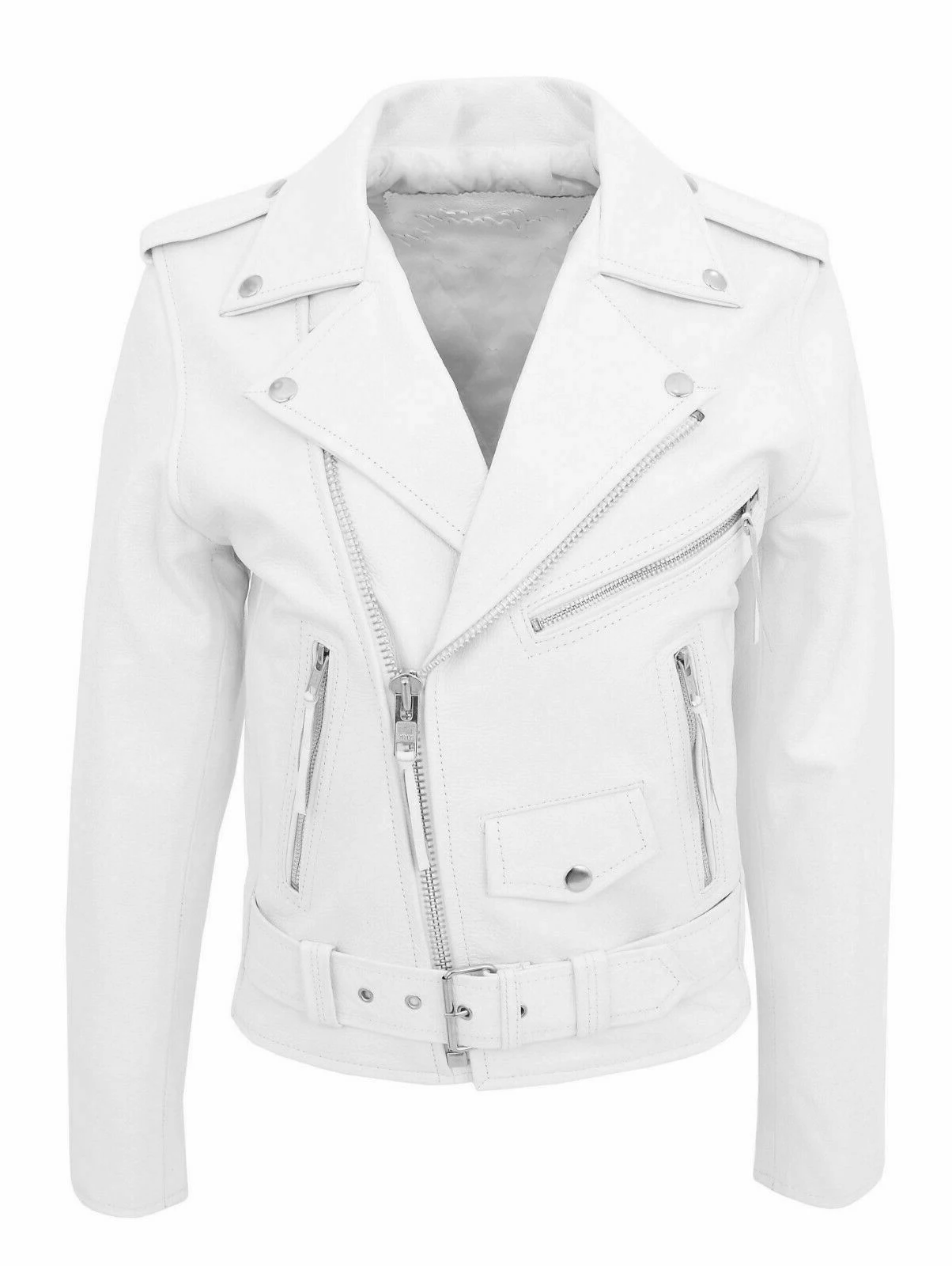 Men PU Leather Jacket Motorcycle Fashion Slim Fit Leather Coat - Image 6