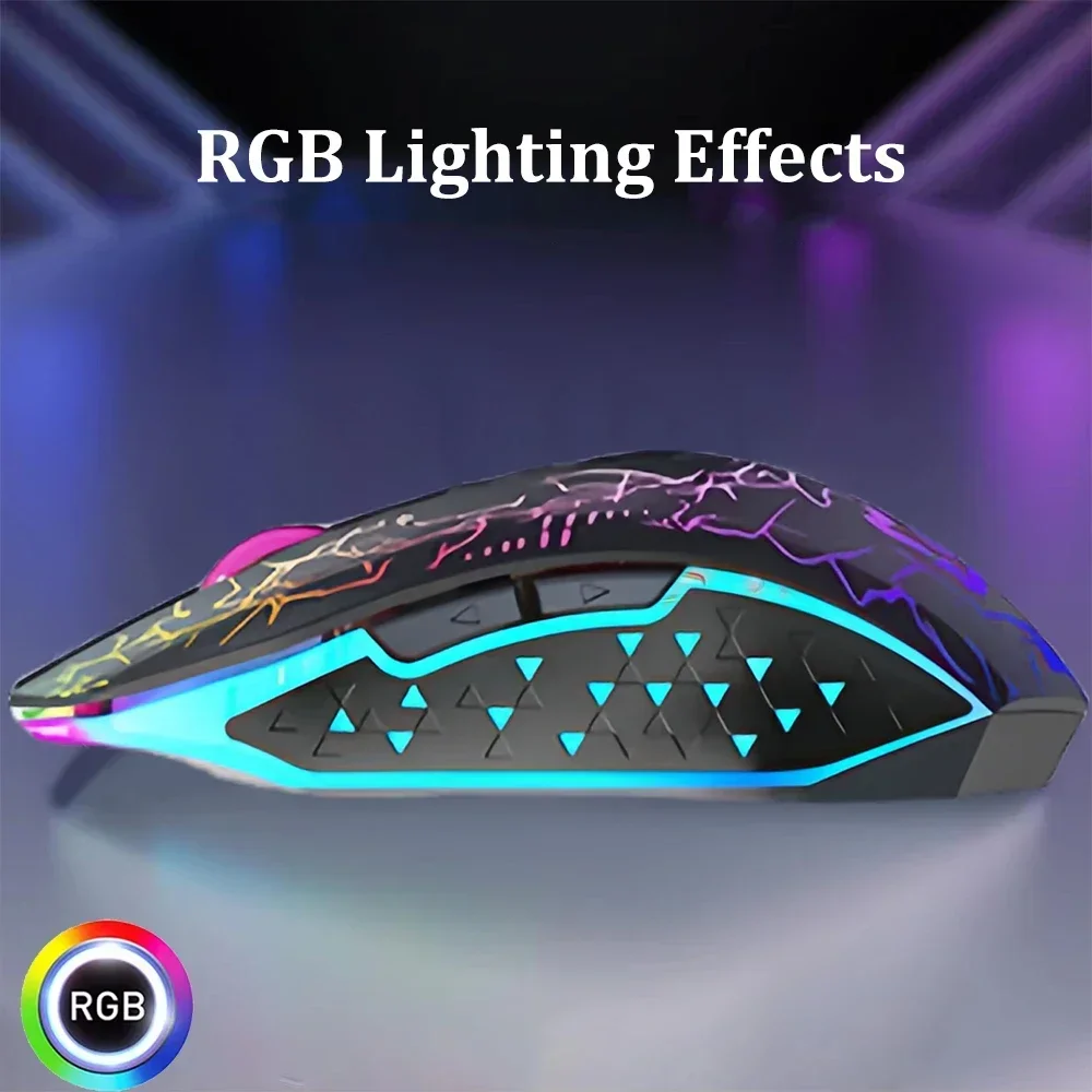 Bluetooth 5.2 Mouse RGB 2.4G Wireless Mouse Dual-Mode Gaming Mouse 6 Buttons Silent Mouse For MacBook Tablet Laptops Computer - Image 4