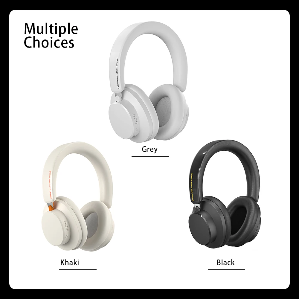 ANC Noise Cancelling Headphones Bluetooth 5.4 Earphone HIFI Stereo Headset 40mm Driver portable Over Ear Headphone 60H Time - Image 6
