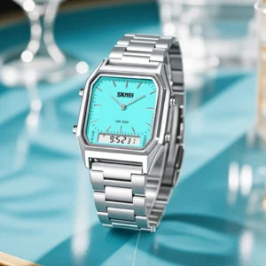 SKMEI Luminous Dual Display Digital Electronics Watch Fashion Quartz Watches For Men Women Student 3Time Waterproof Wristwatches
