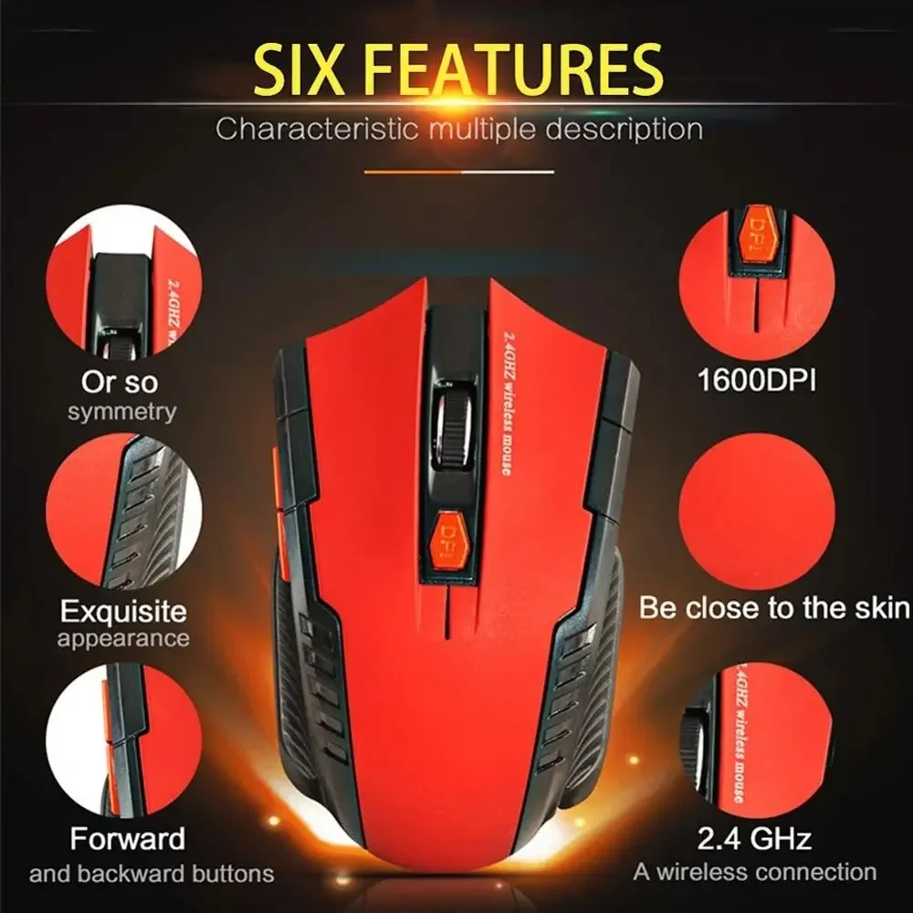 113 Wireless Mouse 2.4GHz Wireless Optical Mouse with USB receiver 6 button Portable wireless mouse for laptops - Image 5